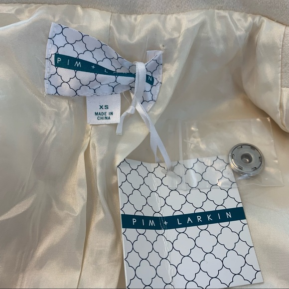 PIM & LARKIN size XS stunning cream jacket with crochet embroidery detail - Picture 8 of 16